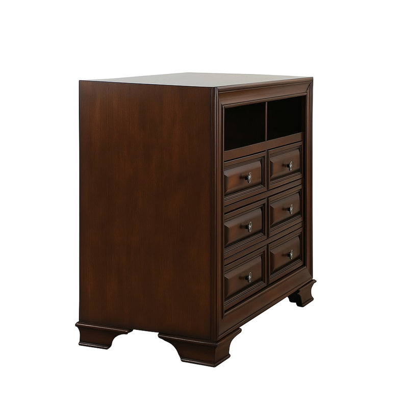 Commode de rangement 6 pièces Brown Cherry