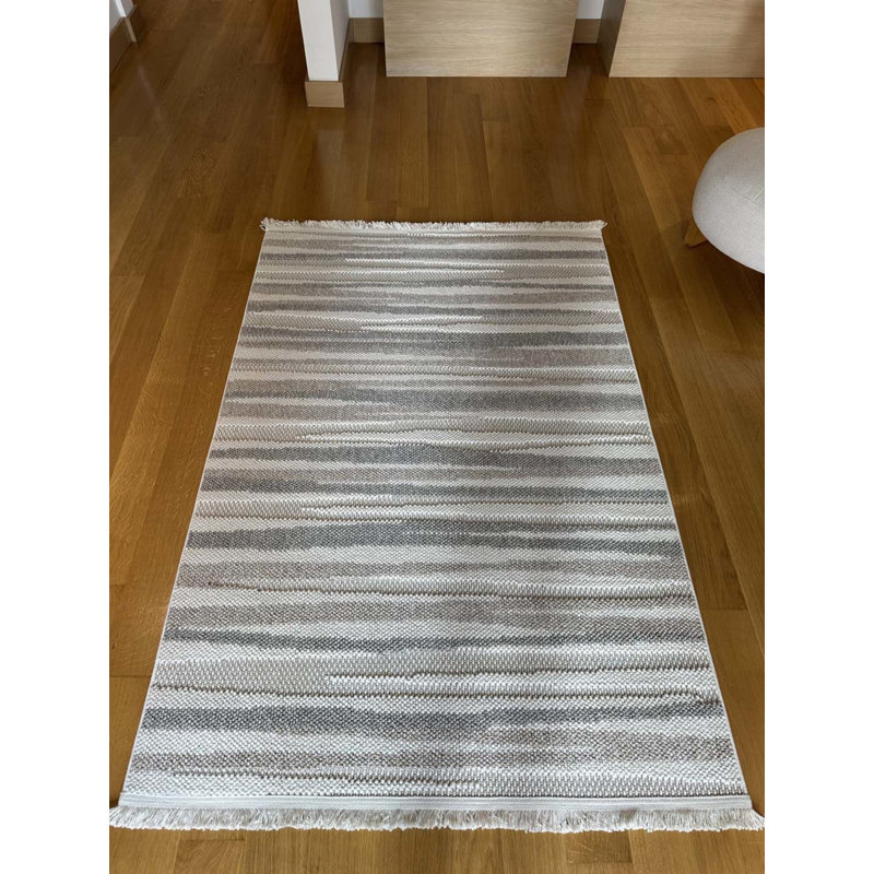 Tilina Striped Indoor / Outdoor Rug, Rectangle 6'7" x 8'2"