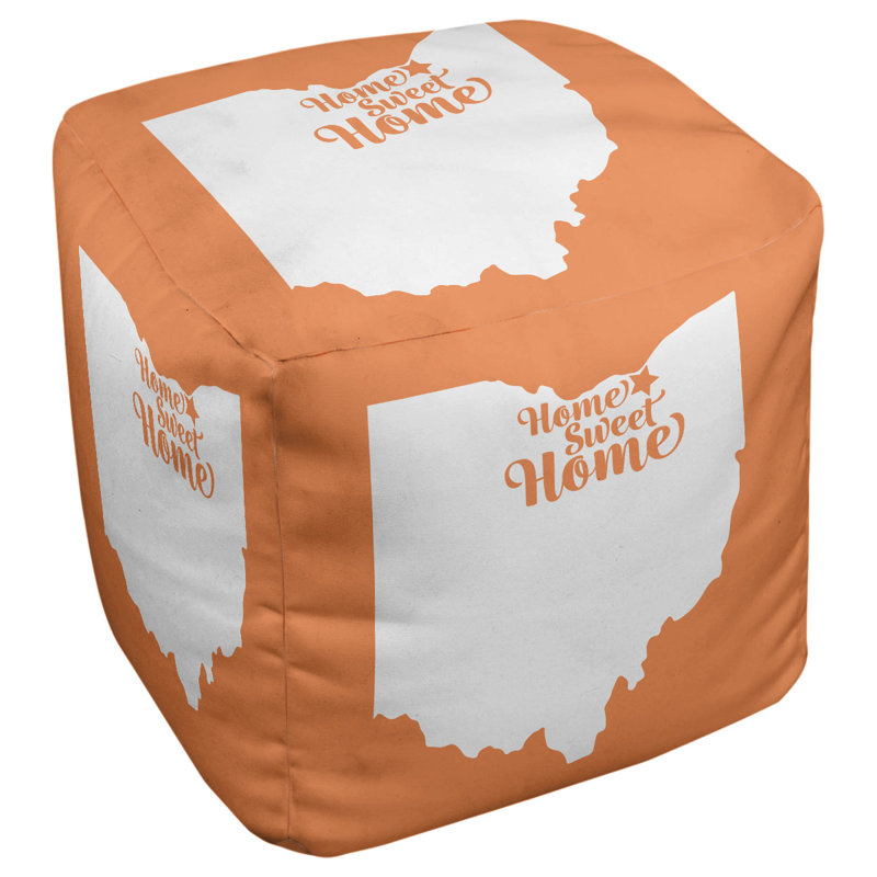 Repose-pieds à cubes cleveland the home, Orange