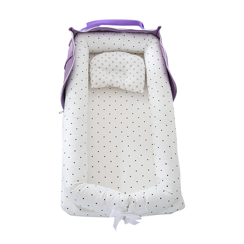 Lit pour chien et chat, lit pour animal portable et pliable, lit ultra doux, lit pour chiot et chaton, Mauve