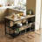55" W Kitchen Island with Two Storage Shelves and Large Worktop