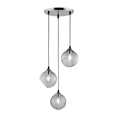 Emilis 3 - Light Silver Cluster Pendant