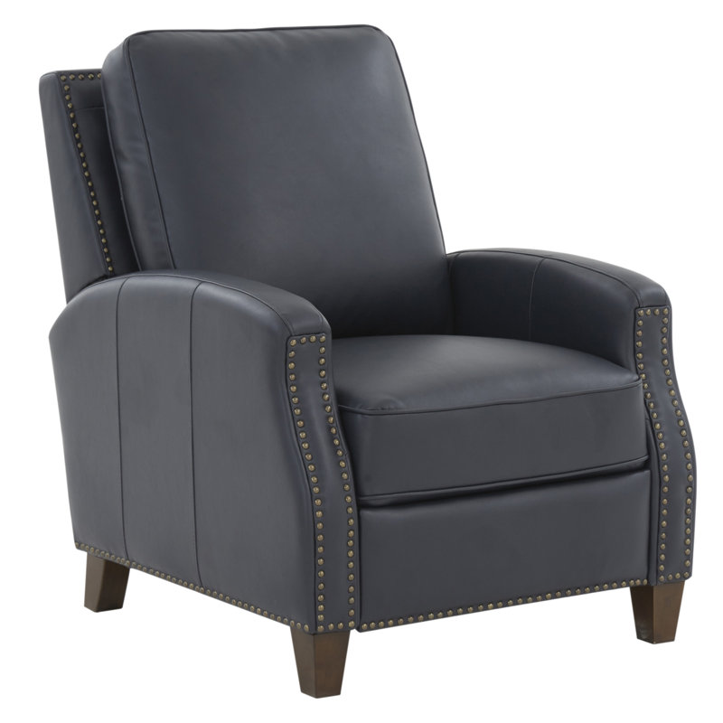 Fauteuil inclinable bleu nuit en similicuir, Similicuir bleu