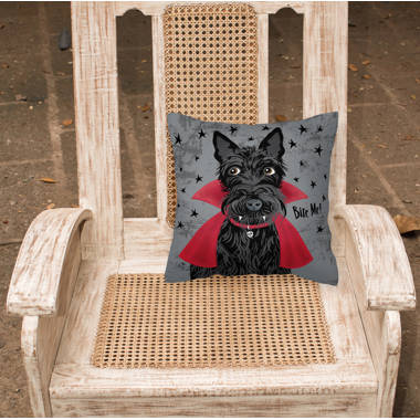 The Holiday Aisle Christmas Dog Outdoor Square Pillow Cover