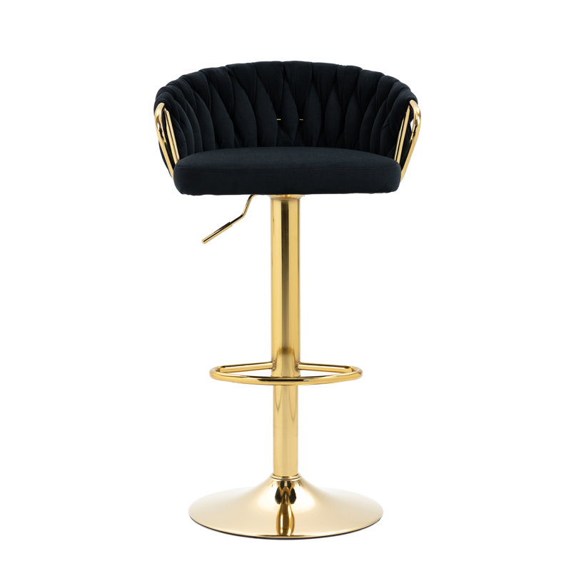 Tabouret de bar Christal, Noir