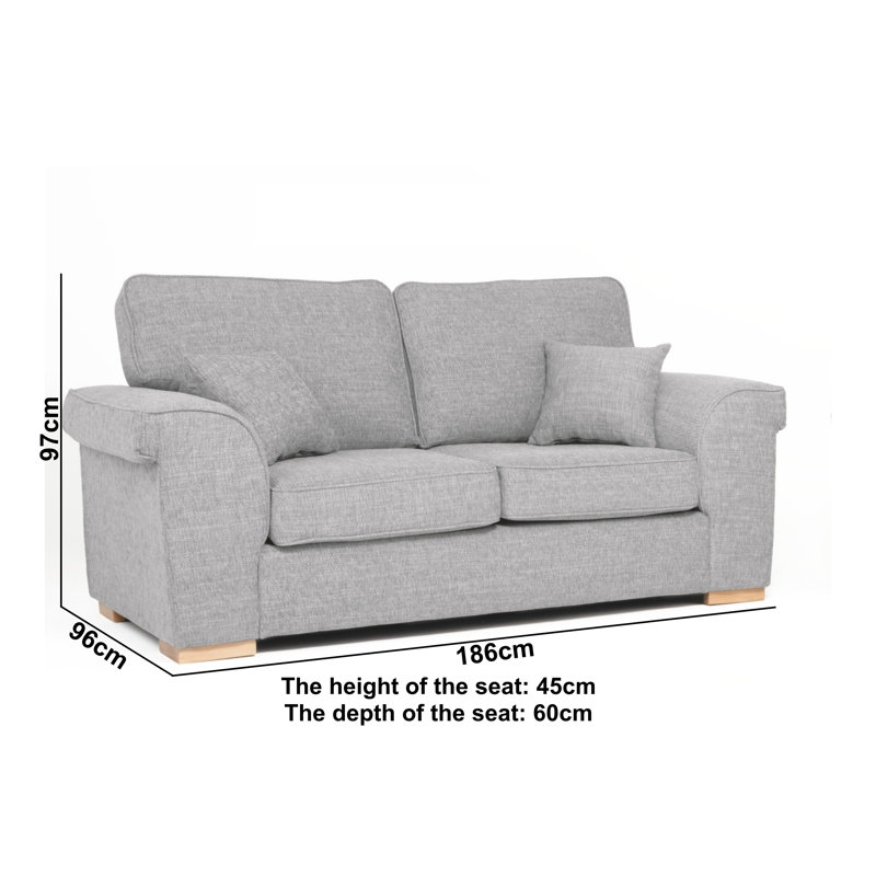 Picadilly 3 or 2 Seater Sofa, Silver, 2