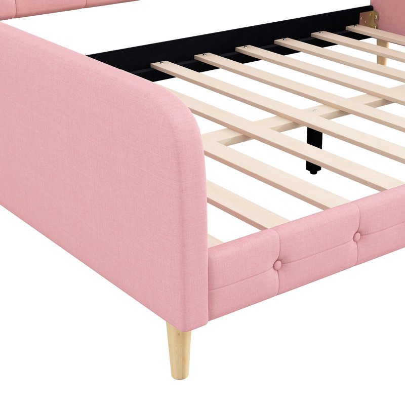 Lit de jour rembourré grand avec espace de sommeil confortable, structure, pas de sommier requis Assemblage facile