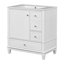Meuble-lavabo 30 po avec lavabo, une porte avec tablette et trois tiroirs, porte à fermeture douce, blanc-121294434