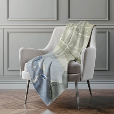 Addison Machine Washable Sherpa Watercolors Throw Blanket