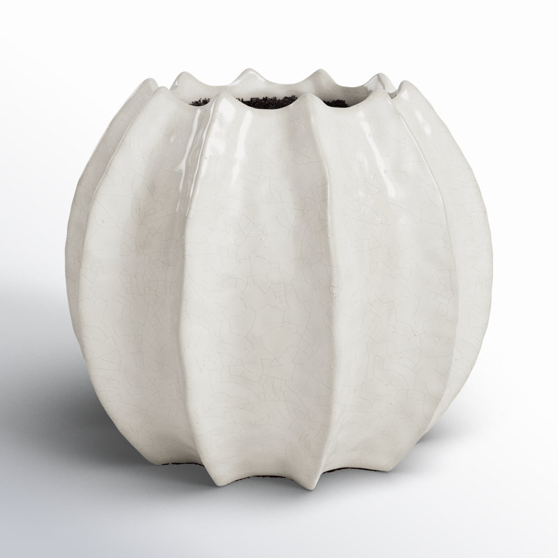 Chenery Ceramic Pot Planter, 8" H x 9.50" W x 9.50" D