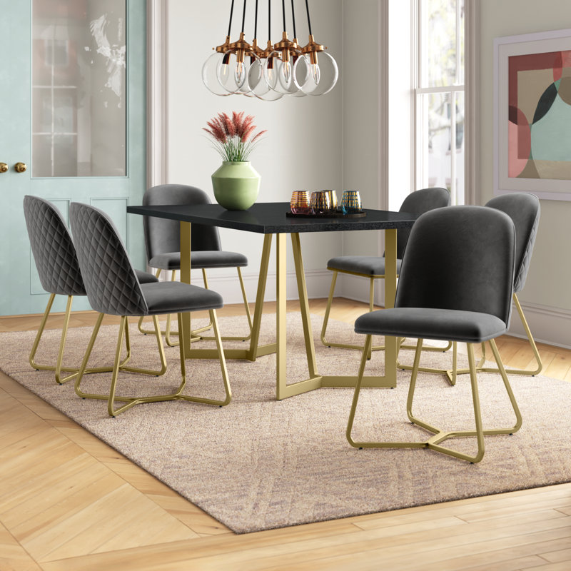 Ensemble repas 6 personnes Cleobury, Noir, Gris foncé
