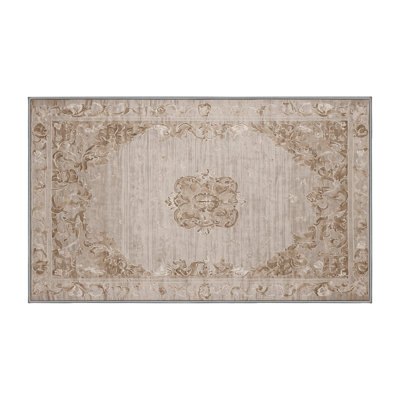Machine Washable Gray Area Rug