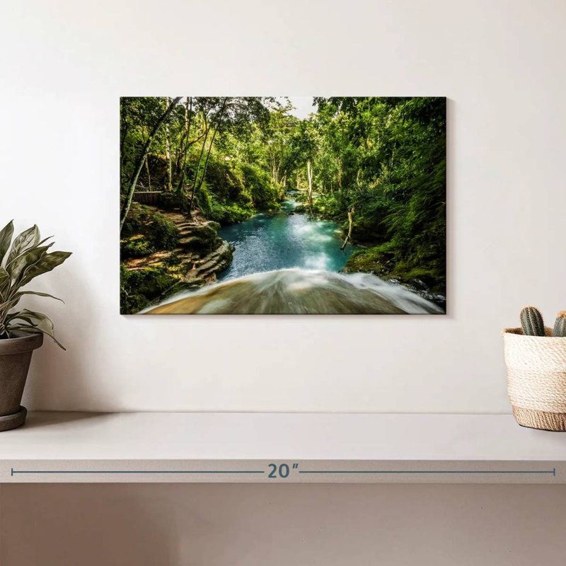 Alvord Jamaican Waterfall Paradise, H 8 po x l 12 po