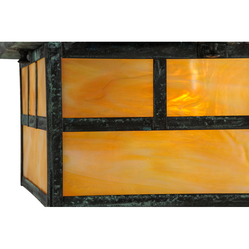 Dragica 4 - Light Flush Mount, Verdigris, Amber