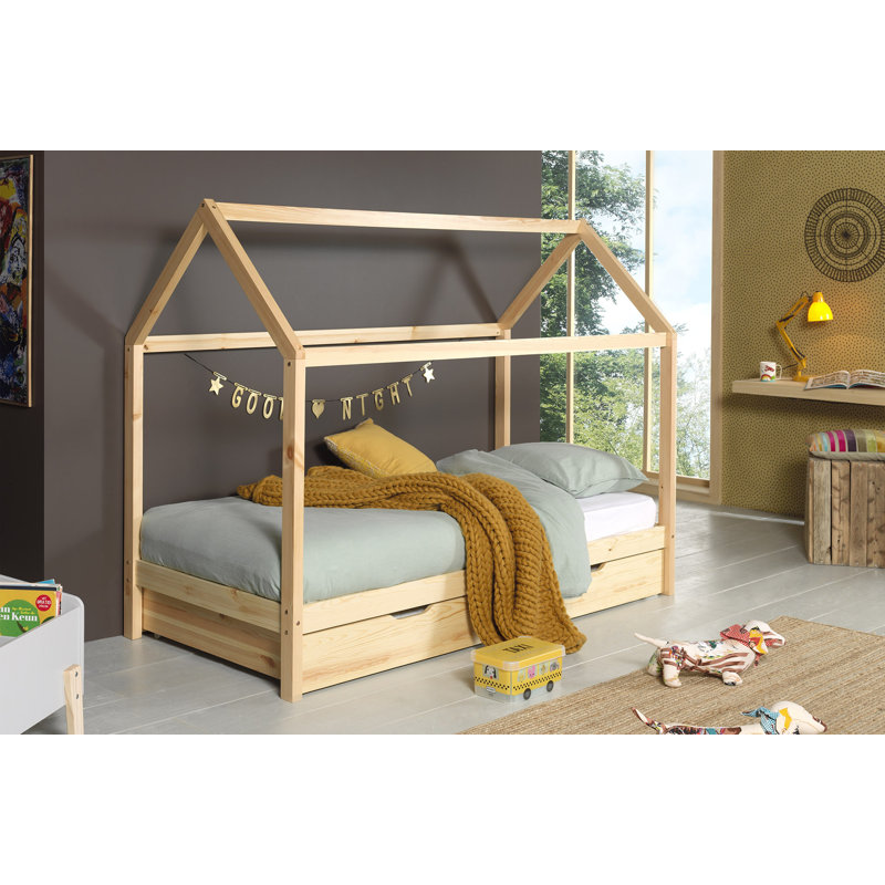 Dallas European Single (90 x 200cm) House Bed, Brown