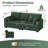 82"W Corduroy Sofa with Cup Holders, Storage Pockets and USB Ports  - Green Couch-614596332