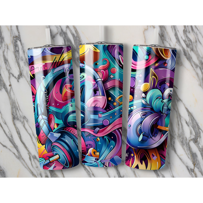Choose Handmade Tumblers 591ml Vacuum Insulated Stainless Steel (18/8) Travel Tumbler with Straw