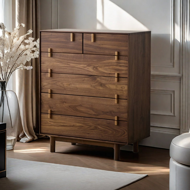 Commode d'appoint en bois massif Jiani
