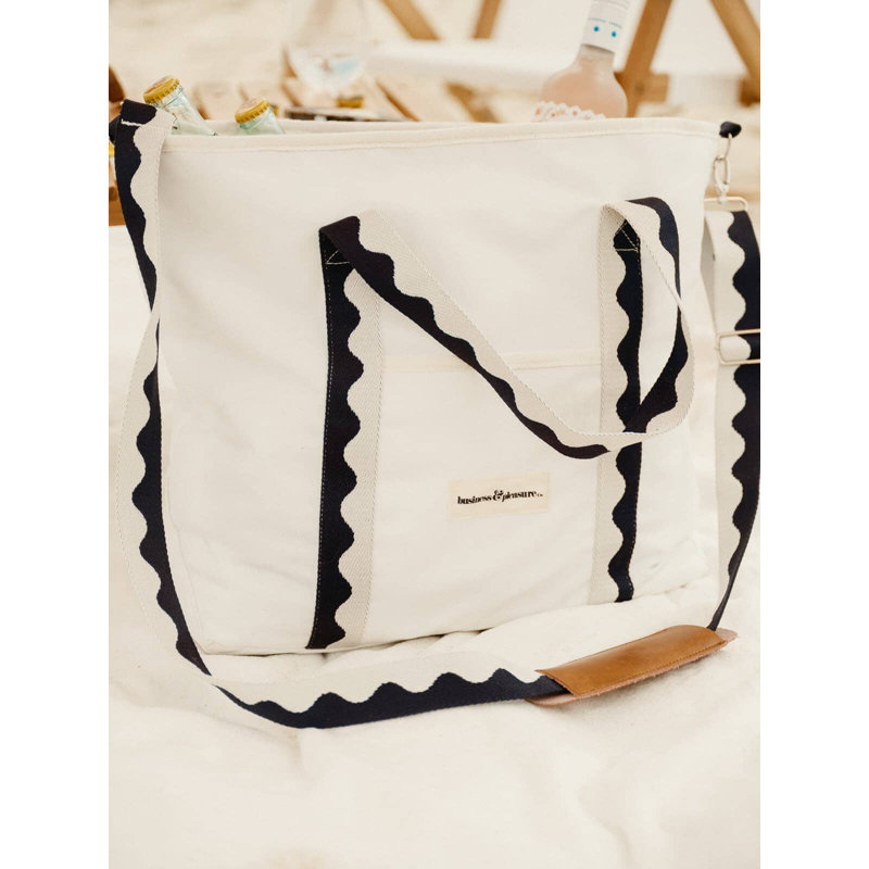 Cooler Tote Bag, Navy/White