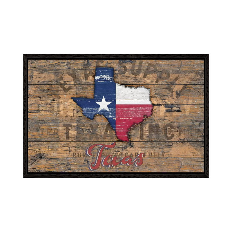 Rustic Morning In Texas State by Diego Tirigall - Print on Canvas, Black Framed, 101.6cm H x 152.4cm W x 3.81cm D