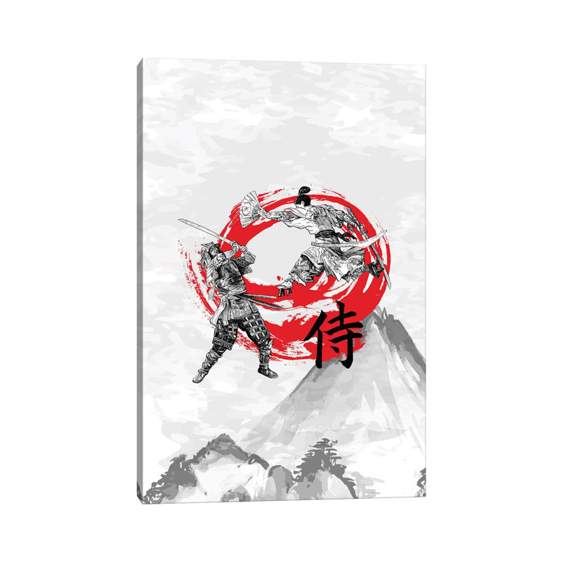 «Samurai Warriors» par Cornell, impression sur toile tendue, H 40 po x l 26 po x P 1,5 po
