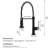 Commercial Black And Nickle Kitchen Faucet With Pull Down Sprayer, Single Handle Single Lever Kitchen Sink Faucet-119337435