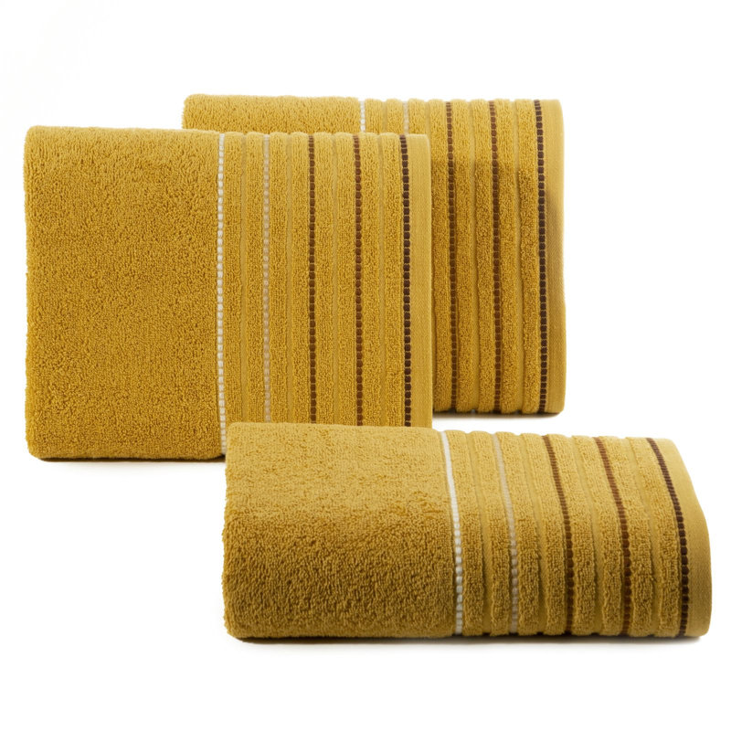 Hydiyah Midweight Jacquard Hand Towel, Mustard