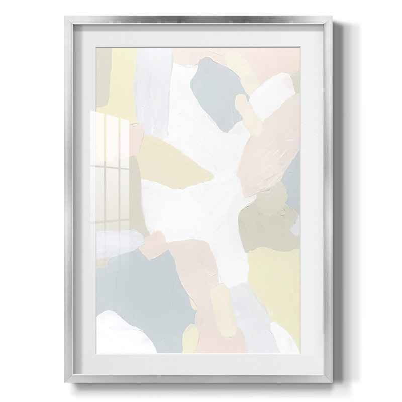 «Blush Abstract IV», galerie tendue sur toile, Argent argent