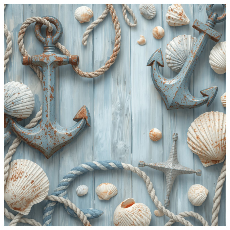 Couvre-lit matelassé Rustic Nautical Decor toutes tailles, Lit simple