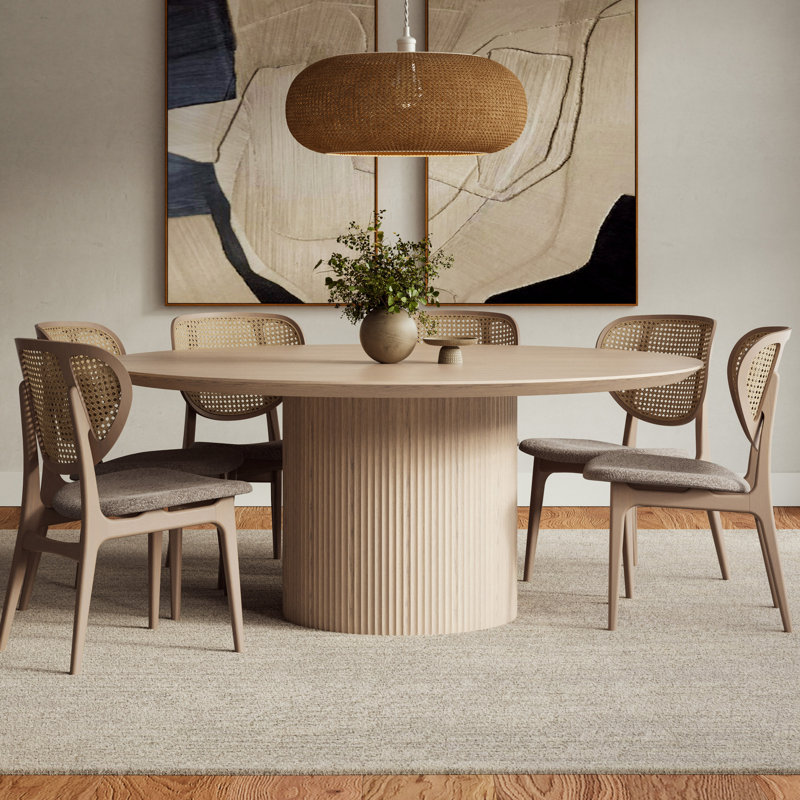 Modern Brazilian Round Dining Table, Nevoa