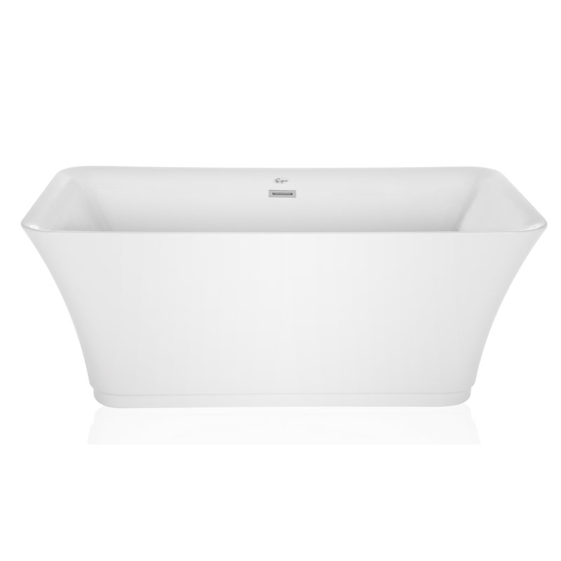 59 " L x 29.52 " W Freestanding Soaking Plastic / Acrylic Bathtub