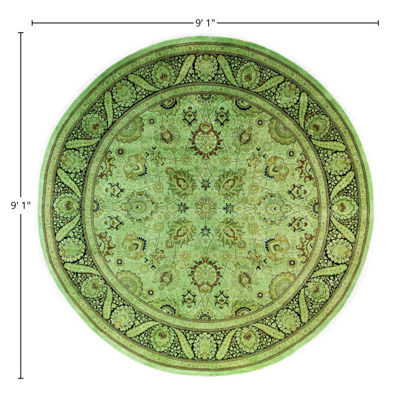 Overdyed One-of-a-Kind 9' 1" X 9' 1" Hand Knotted Area Rug