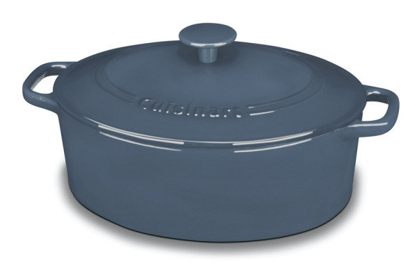 Cuisinart Chef's Classic Enameled Cast Iron 5.5 Quart Dutch Oven, Provencal Blue