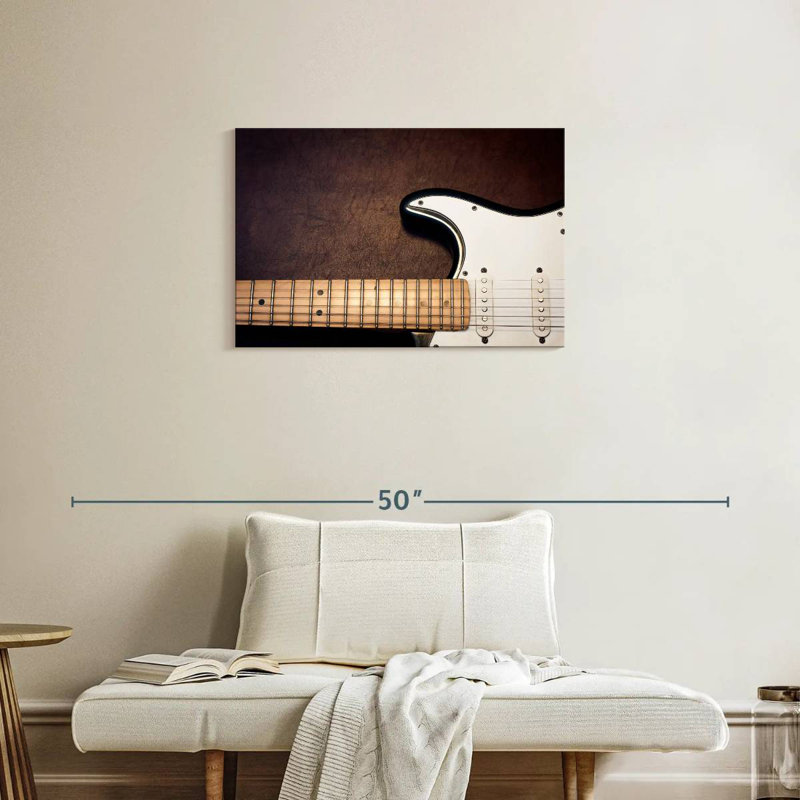 Guitare électrique blanche Abarca, H 20 po x l 30 po