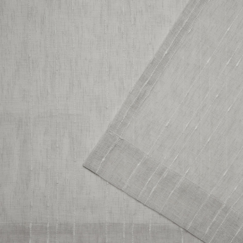 Paire de rideaux transparents avec passe-tringle Noyes, Argent, L 54 po x L 84 po
