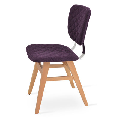 Hazal Wood Dining Chair in wool