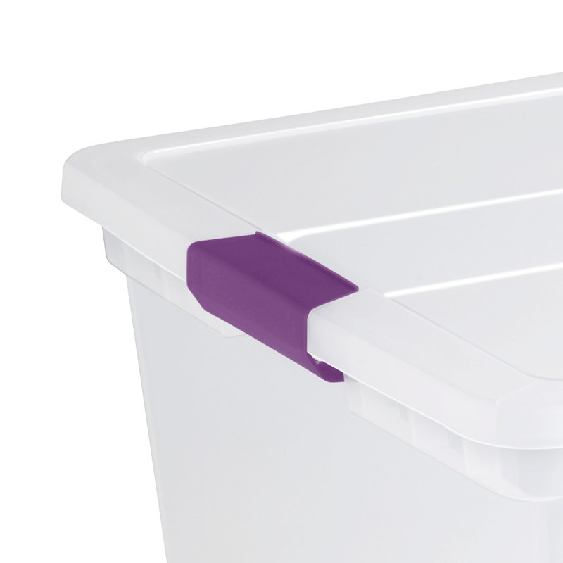 Sterilite Plastic Storage Containers with Latching Lids, Clear