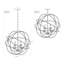 Lustre moderne sphère / orbe 4 lumières Gracie Oaks Aarno 15, finition chrome