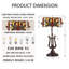 14" Vintage Tiffany Bankers Lamp With Dragonfly Stained Glass Shade (Bulb Include)