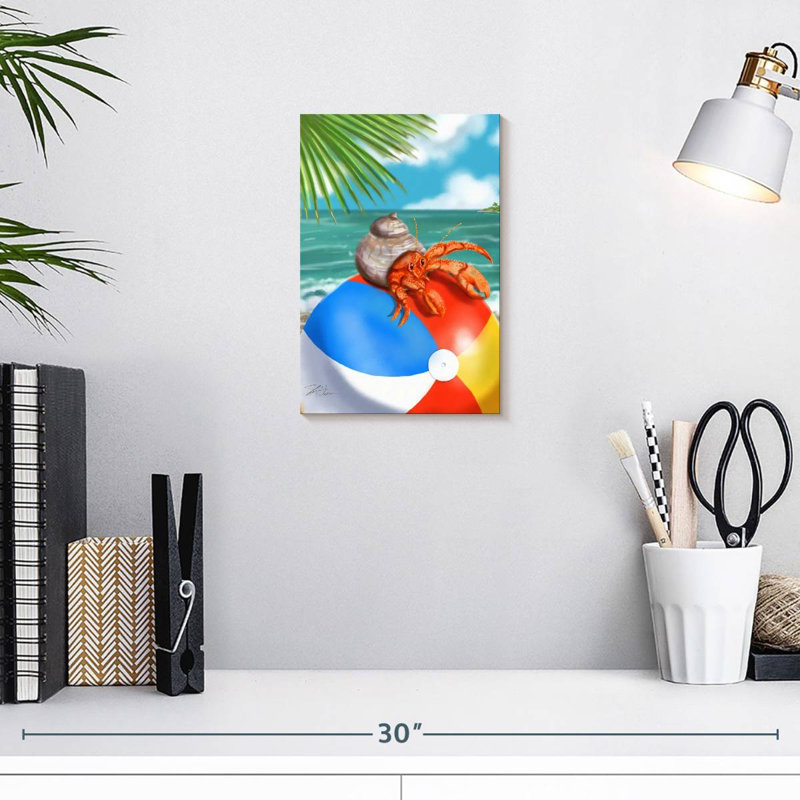 Brampt Beach Friends Hermit Crab, 12" H x 8" W