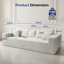 3 Seater Corduroy Sofa-471529775