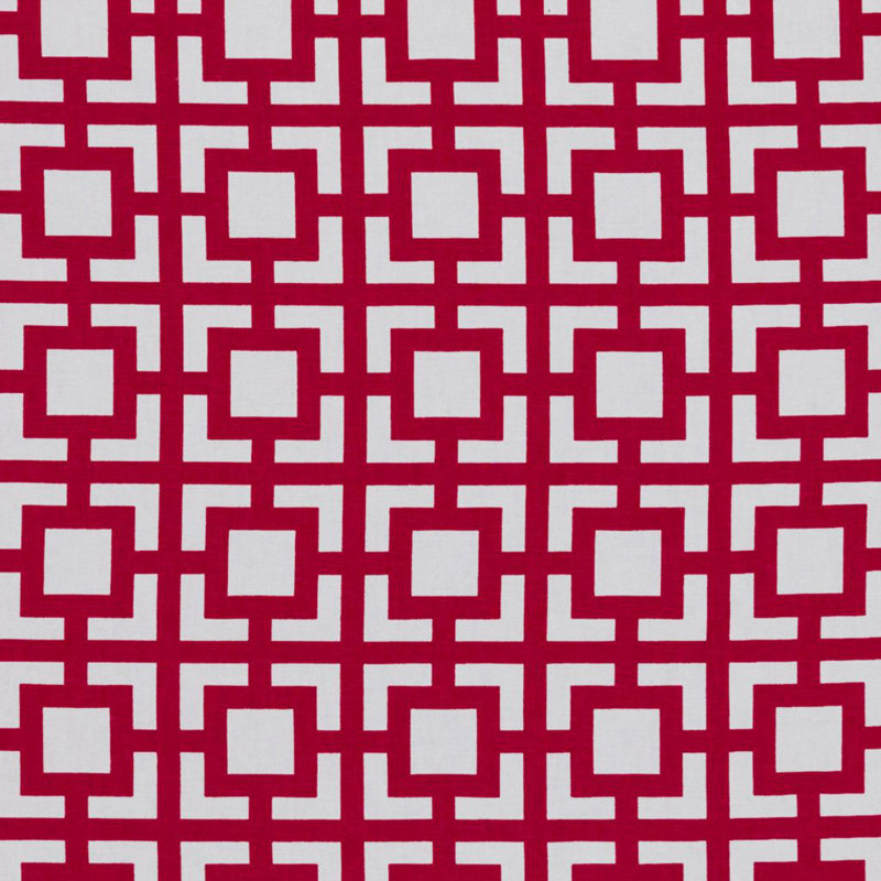Suite Imari Fret Fabric, Carmine
