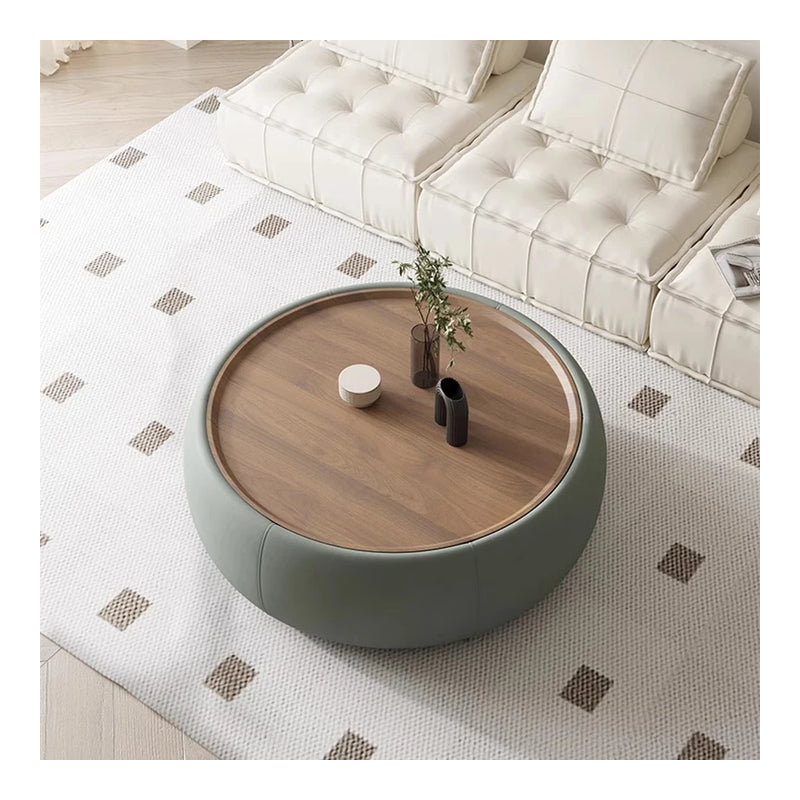 Myani Lift Top Pedestal Coffee Table, 46cm H x 66cm L x 66cm W, Orange Small