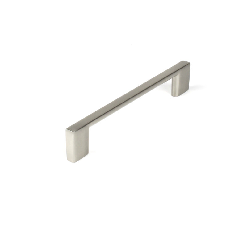 Poignée barre 6 5/16" au centre Builder's, Nickel satiné, H 1,06 po x l 7,56 po x P 0,75 po