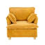 Velours côtelé simple avec et coussins - Salon classique en bois massif rembourré d'éponge jaune + panneau à base de bois 1 Polyvalent pour divers espaces-161881839