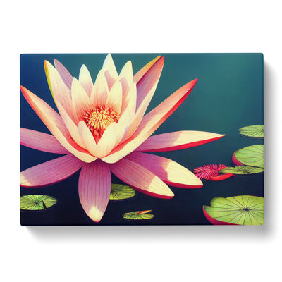 Spirited Water Lily Flower - Wrapped Canvas