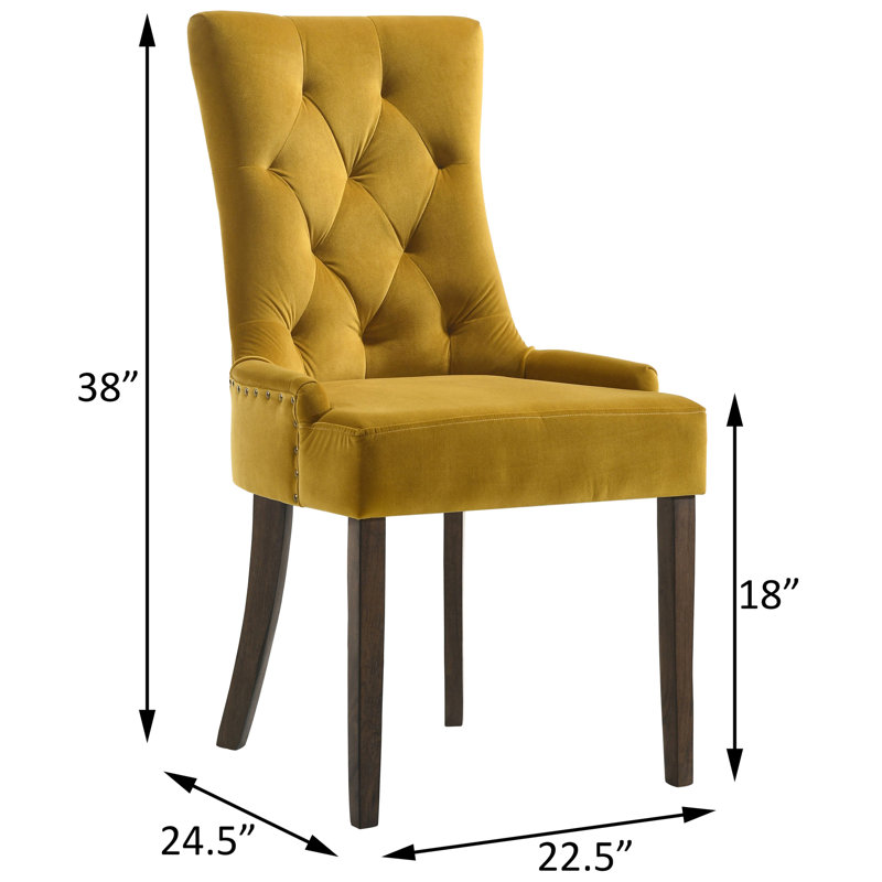 De 2 chaises jaunes - Revêtement pour une salle à manger exquise, dossier 2, utilisation quotidienne confortable