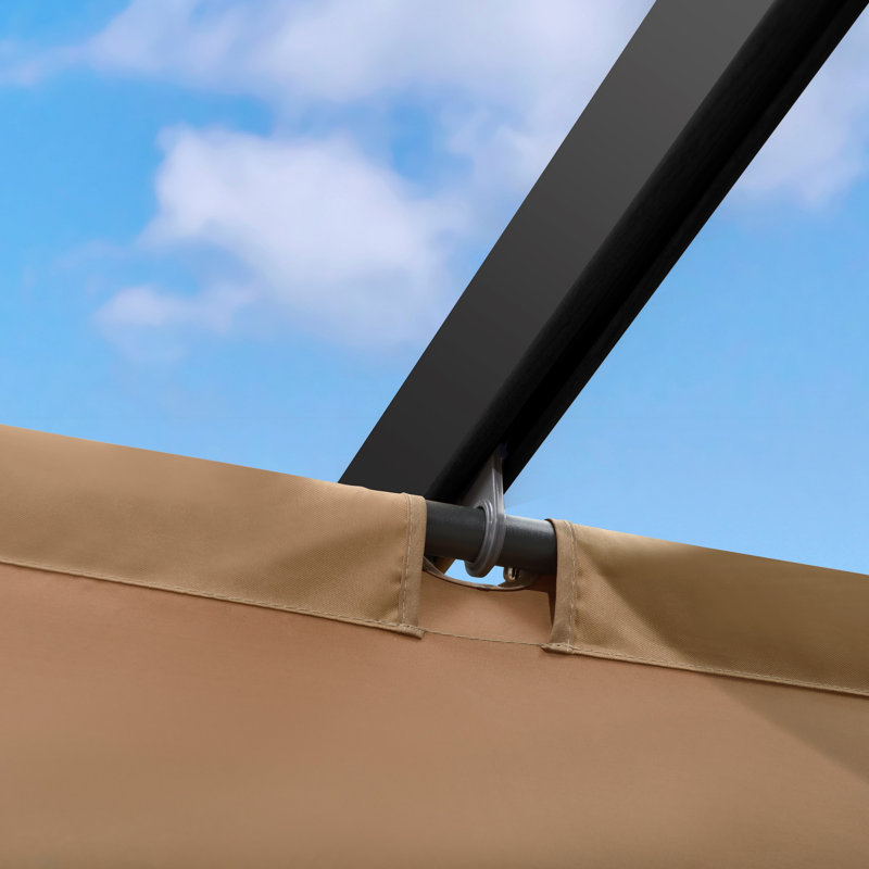 3m x 3m Aluminium Pergola, Khaki
