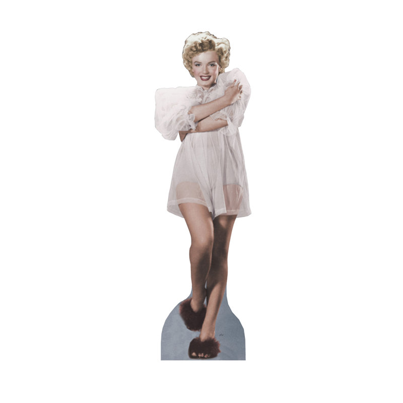 Marilyn Monroe Lifesize 70'' White Cardboard Standup Poster