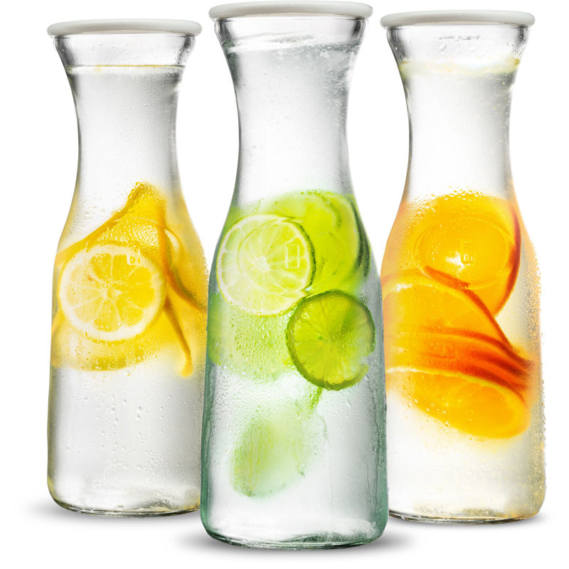 Glass 3 - Piece Beverage Dispenser Set
